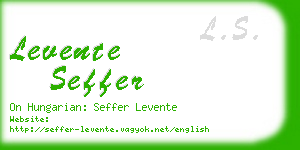 levente seffer business card